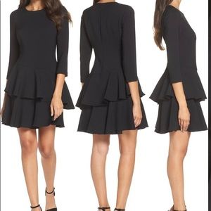 ElizaJ ruffle knit tier dress
